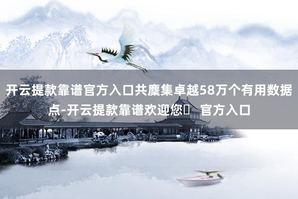 开云提款靠谱官方入口共麇集卓越58万个有用数据点-开云提款靠谱欢迎您✅ 官方入口