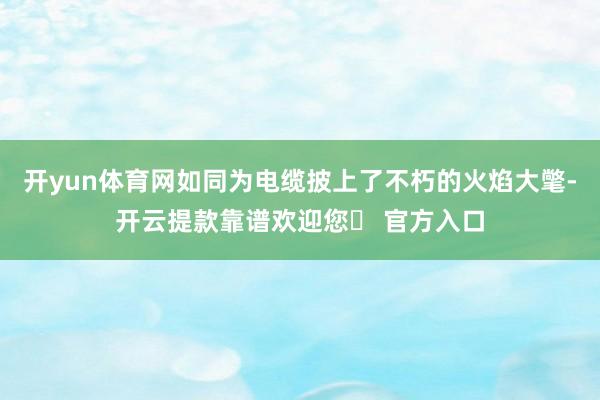 开yun体育网如同为电缆披上了不朽的火焰大氅-开云提款靠谱欢迎您✅ 官方入口